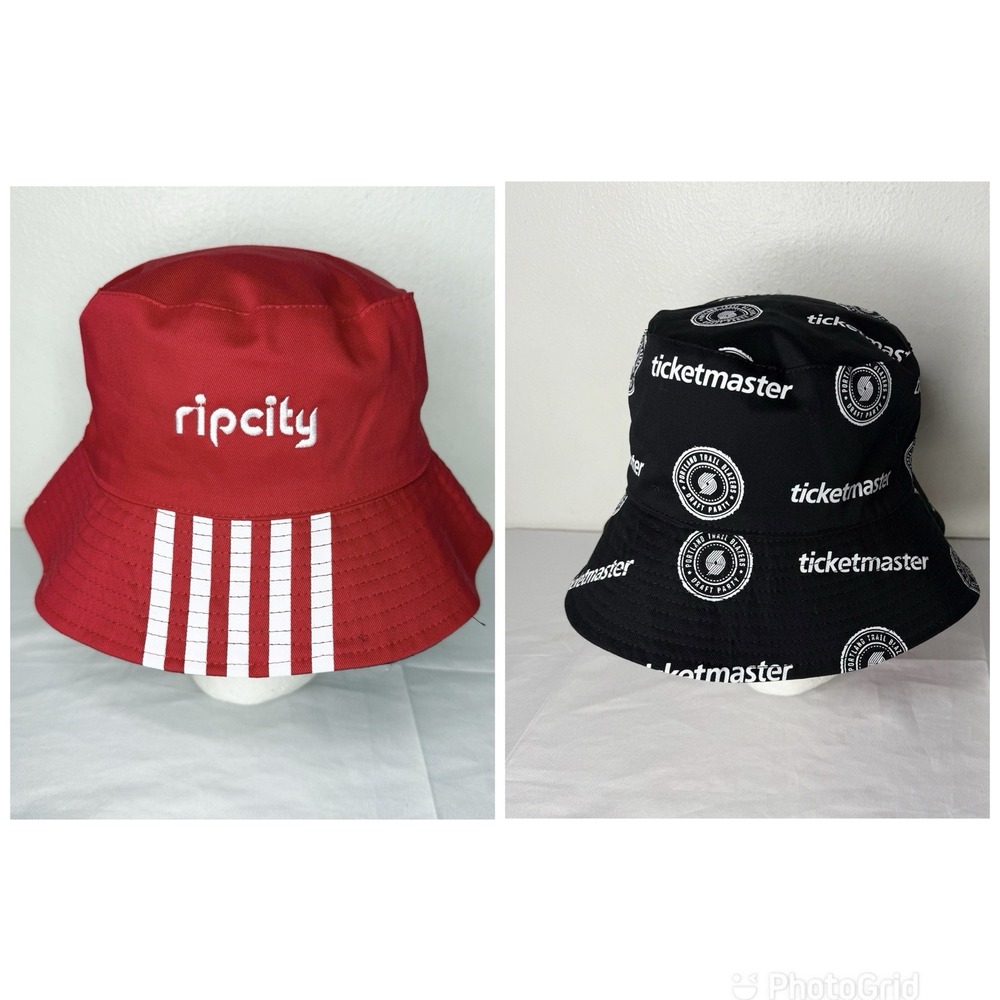 Rip City Portland Trailblazers Red Bucket Hat Ticketmaster‎ Reversible Black